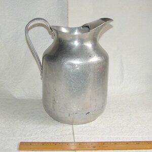 Vtg Dura-Ware Aluminum 4 Qt. PITCHER w/Ice Lip, Restaurant, New York MCM
